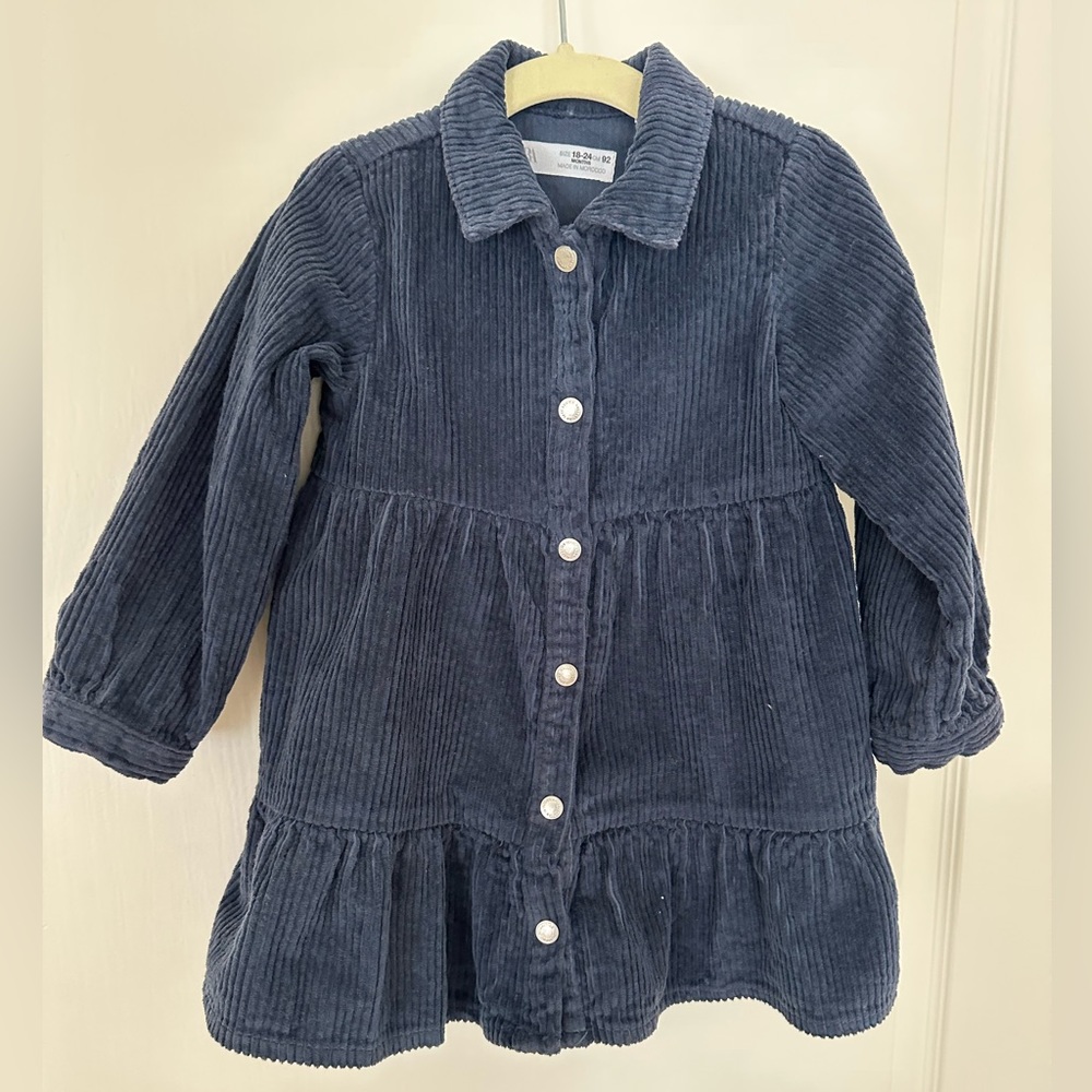 Zara corduroy dress. 18-24 mo. Never worn.